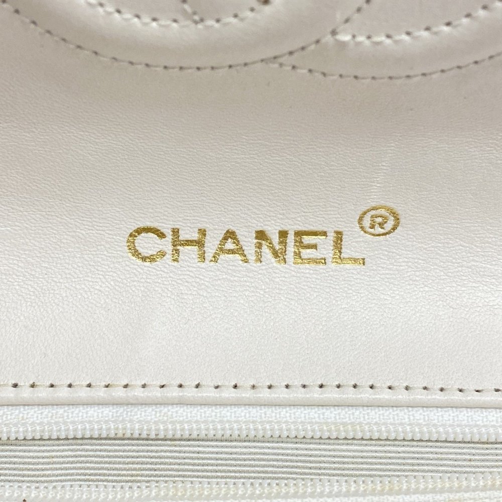 Chanel Shoulder Bag Matelasse Chain Decacoco Lambskin White Women's - Picture 5 of 12